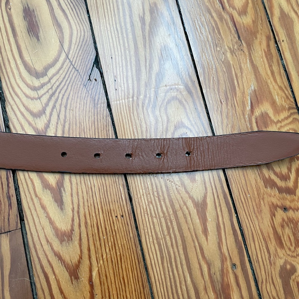 Men's Black Italian Leather Belt 52.5” - Picture 4 of 5